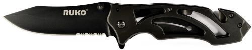 Ruko RUK0165CS Folder Tactical Knife 3.3 In Vented Titanium Handle