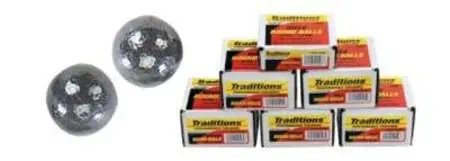Traditions A1644 Rifle Round Balls 50Cal Lead Ball 177gr 100/Box