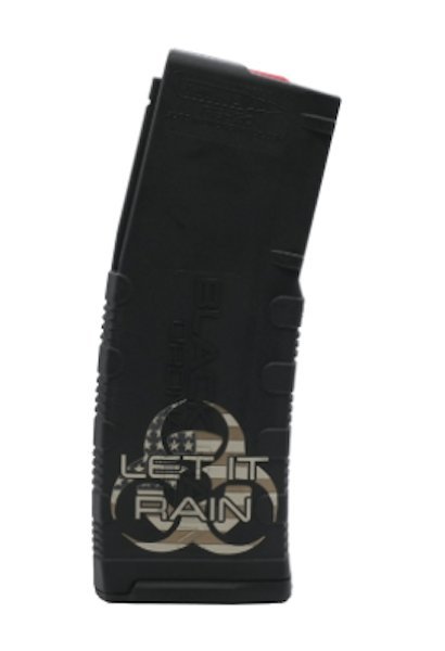 Black Rain Ordnance BROMG30LTITRN 30RD Mag Laser Engraved "Let It Rain