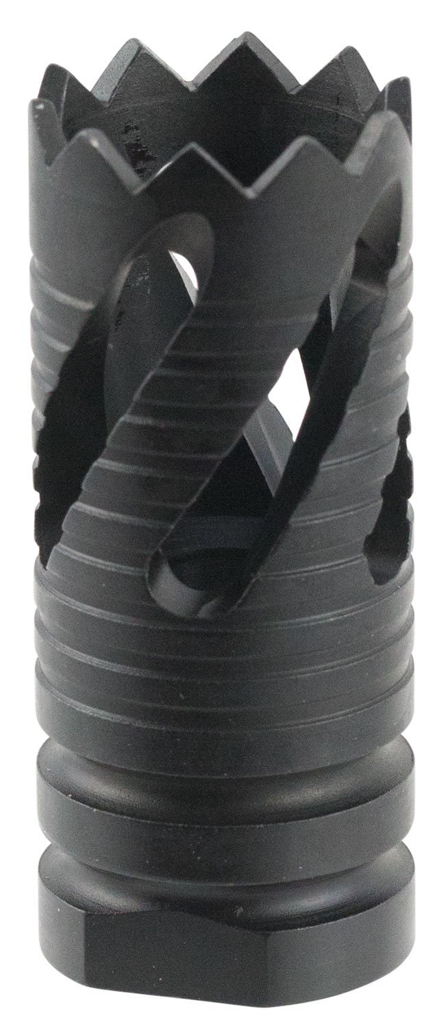 TacFire MZ10213B Muzzle Brake Black Oxide Steel 5/8"-24 tpi 2.05" OAL