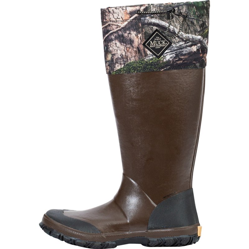Muck FOR-MDNA-BRN-130 Forager Tall Boot, Bark/Mossy Oak, Size 13, Waterproof