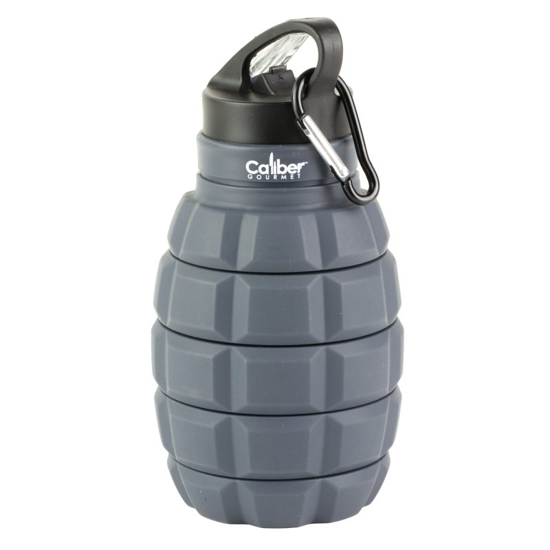 Caliber Gourmet CBG-TMS-GRENADE Silicone Collapsible Grenade Water Bottle