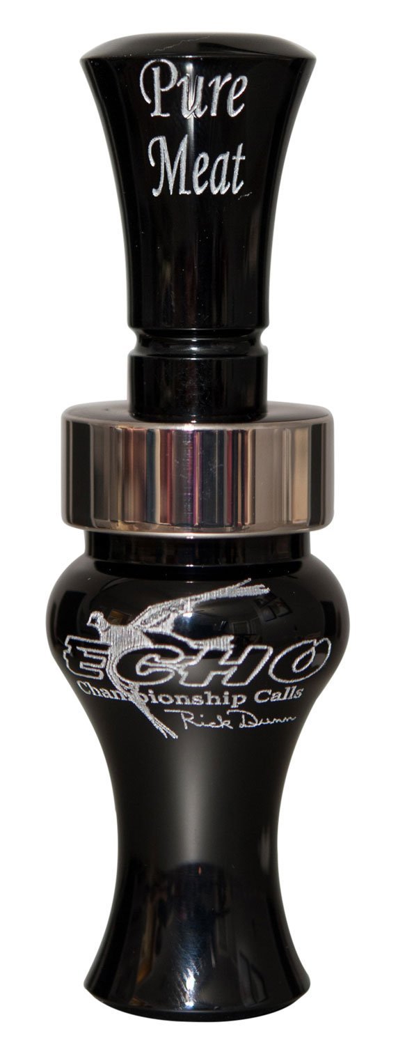 Echo Calls 79019 Pure Meat Double Reed Duck Call Black Acrylic
