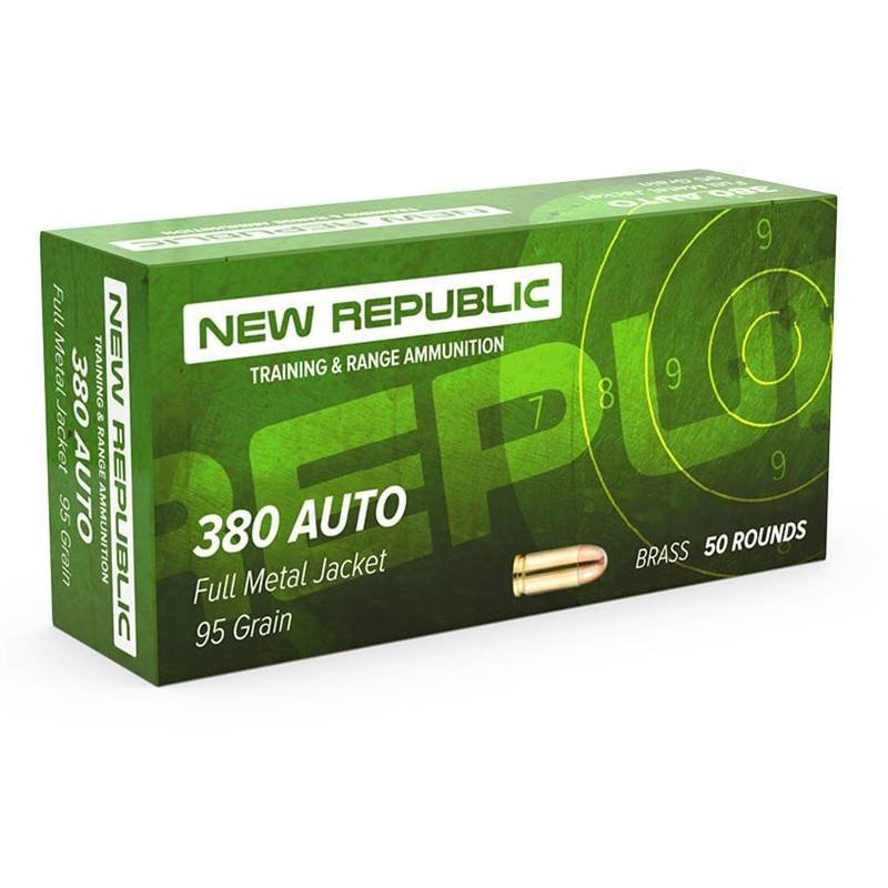 New Republic Training and Range 380 ACP Ammo 95 Grain FMJ