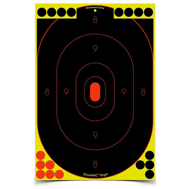 Birchwood Casey Shoot-N-C 12x18 In 5 Silhouette Targets 90 Pasters 34605
