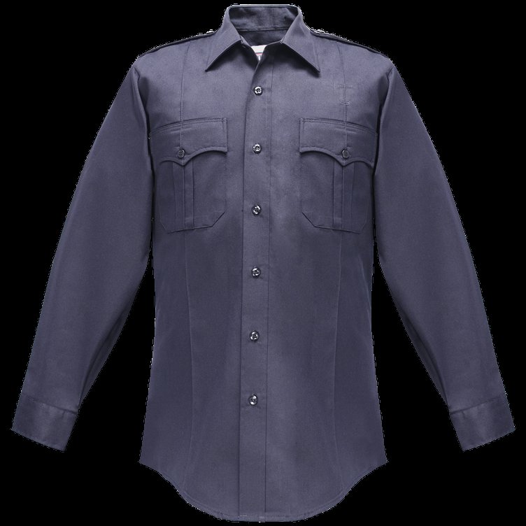 Flying Cross Duro Poplin Long Sleeve Shirt Sewn-In Creases (UPC 082120)