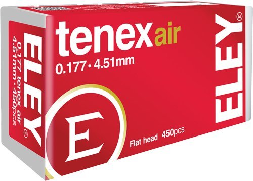 Eley 46130 Tenex Air Pellets .177 4.51mm 8.2 Grains 450-Pack