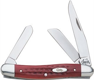 Case Stockman 3-Blade Folding Knife 3.5" Red Bone