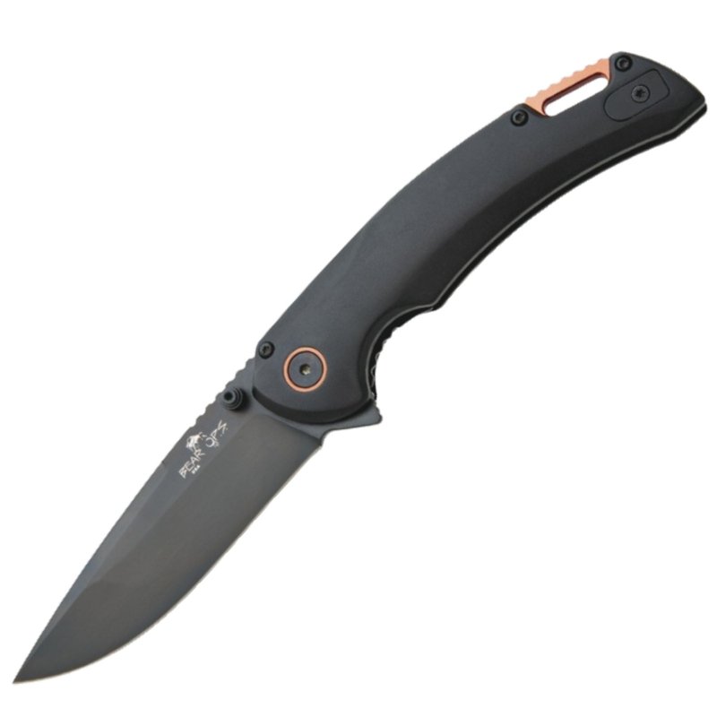 BEAR CUTLE Loadout 3.5In Drop Point Black/Copper Aluminum Handle