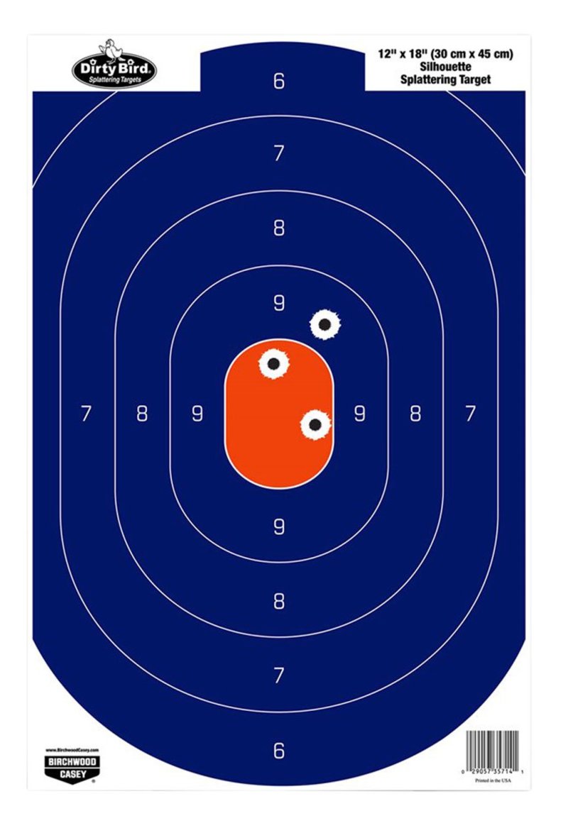 Birchwood Casey 35720 Target 12 in x 18 in Blue Orange 50 Pack Reactive