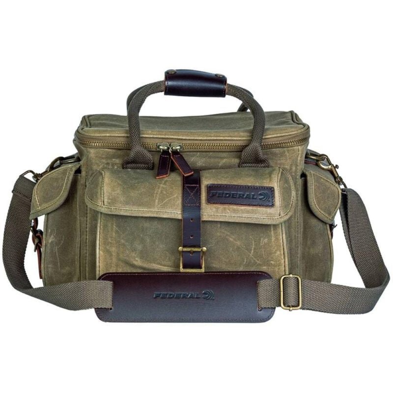 Federal Premium Range Bag OD Waxed Canvas Adjustable Strap FPRBOD