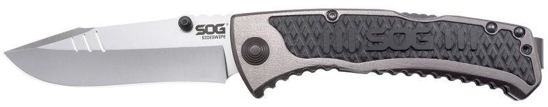 SOG SOGSW1011CP Sideswipe 3.40" Folding Knife 7Cr15MoV SS Blade Gray