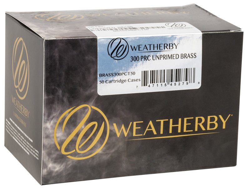 Weatherby BRASS300PCT50 .300 PRC Unprimed Rifle Brass 50/Box