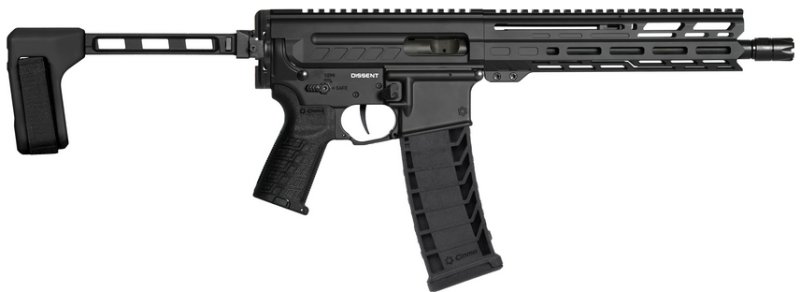 CMMG Dissent MK4 9mm 10.5" Braced Pistol, Armor Black