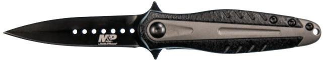 S/WESSON 1085893 2.75 In Blade Black Oxide, Black/Grey Handle