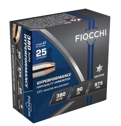 Fiocchi Hyperformance Defense 380 ACP 90gr XTP HollowPoint 190rd