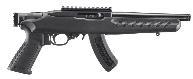 RUGER CHARGER 22LR PISTOL 8" T.B. 17" OAL, PIC RAIL, 1-15RD MAGAZINE