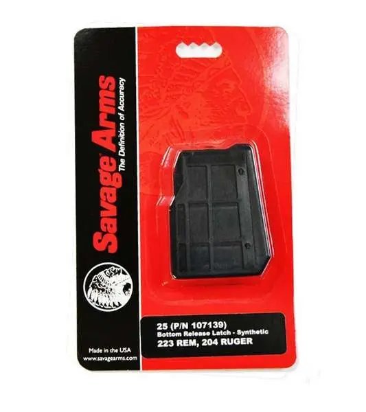 Savage Model 55158 Magazine .223 Rem/204 Ruger 4 Rounds Black Polymer