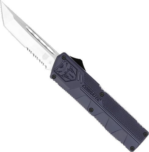 CobraTec NYCTLWTS Lightweight OTF 3.25" Tanto Serrated Knife Blue