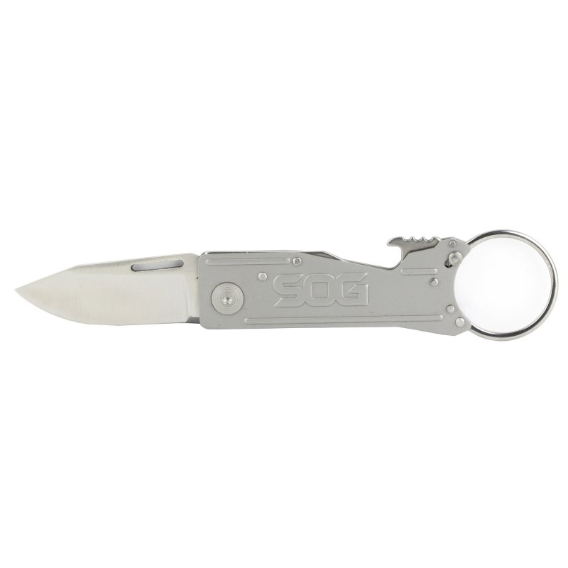 "SOG Keytron KT1001-CP 1.8 In Clip Point Plain Gray Satin"