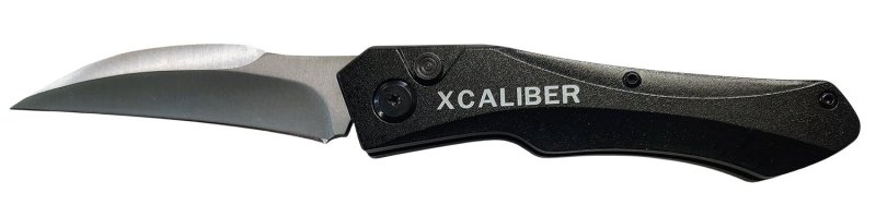 Xcaliber Switchblade 3.25in Folding Sheepsfoot D2 Steel Black Handle