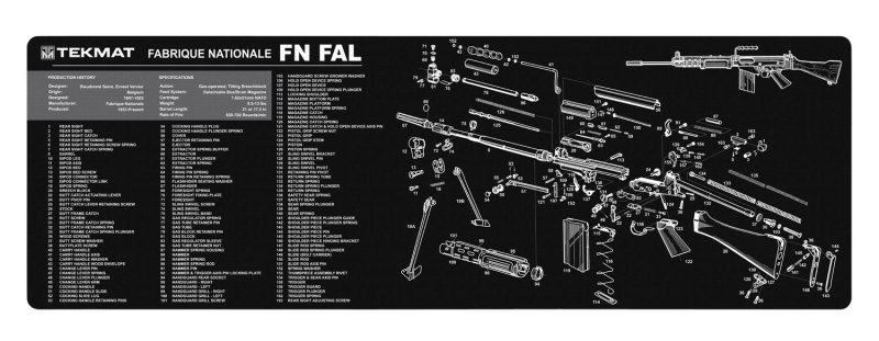 TekMat TEKR36FNFAL FN-FAL Gun Cleaning Mat 12"x36" Rubber Surface