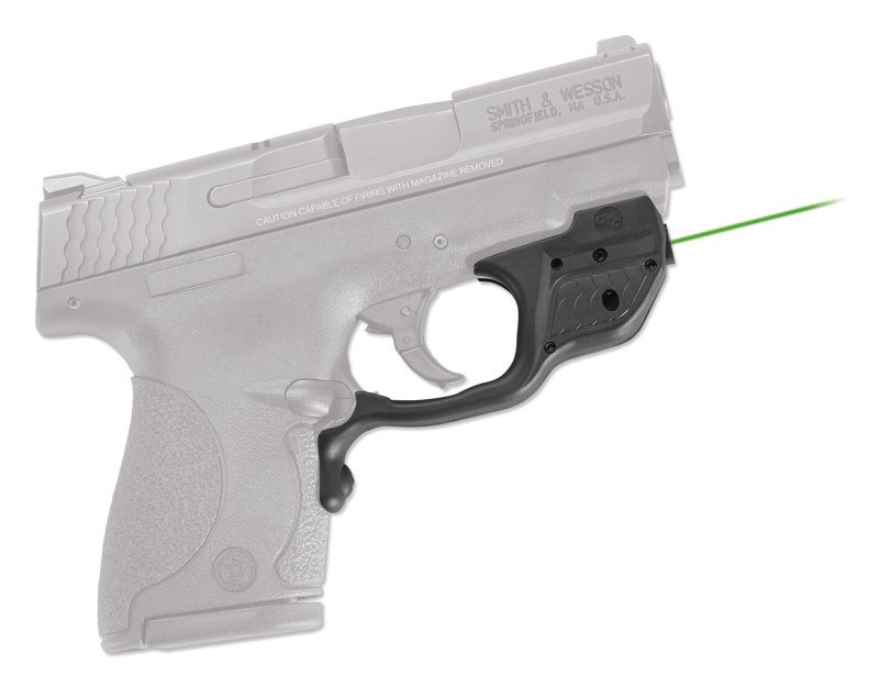 Crimson Trace LG489G Laserguard 5mW Green Laser 532nM Wavelength 50 ft Range Black Finish 9mm Luger 40 S&W M&P Shield M2.0