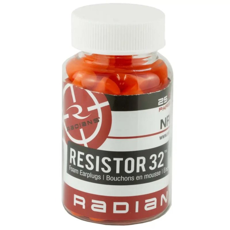 Radians FP70RD25 Foam Earplugs 32 dB NRR Uncorded 25 Pairs Orange