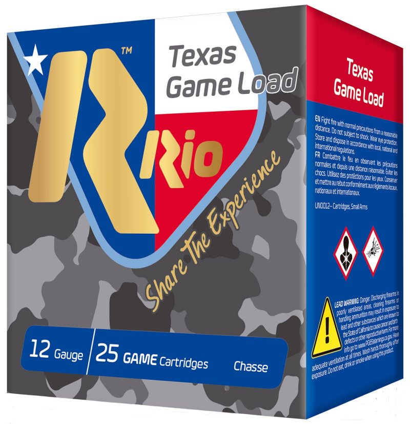 Rio Ammunition TG368TX Top Game Texas Load 12 Gauge 2.75" 1 1/4 oz 8...