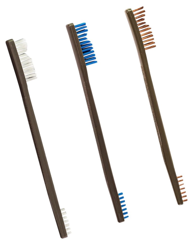 Otis FG3163NBBZ Double-Ended Cleaning Brushes - Nylon, Blue Nylon, Bronze