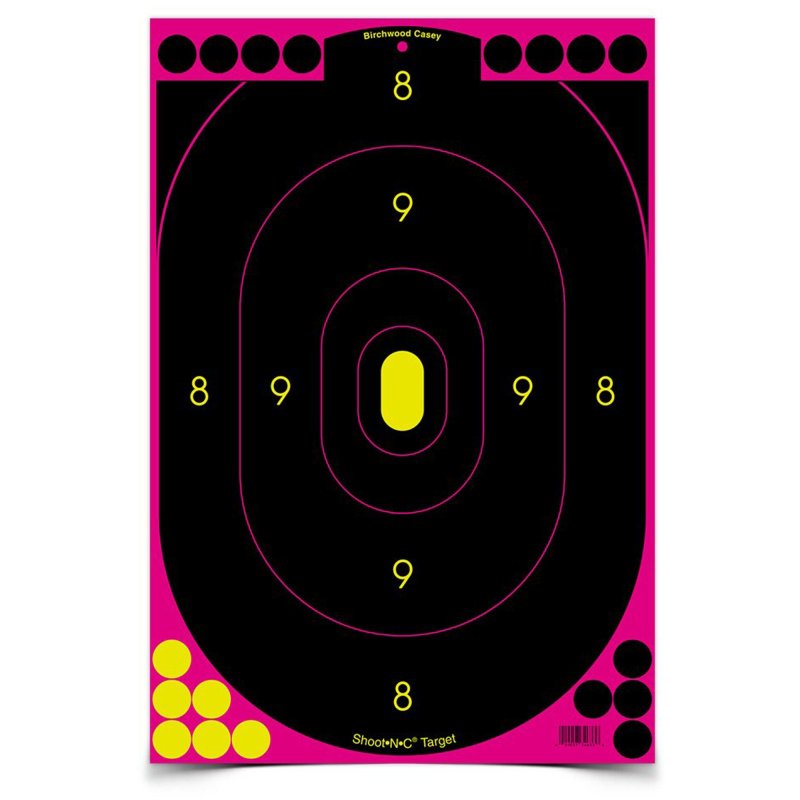 Birchwood Casey Shoot-N-C Silhouette Pink Targets 12"x18" 5 Pack
