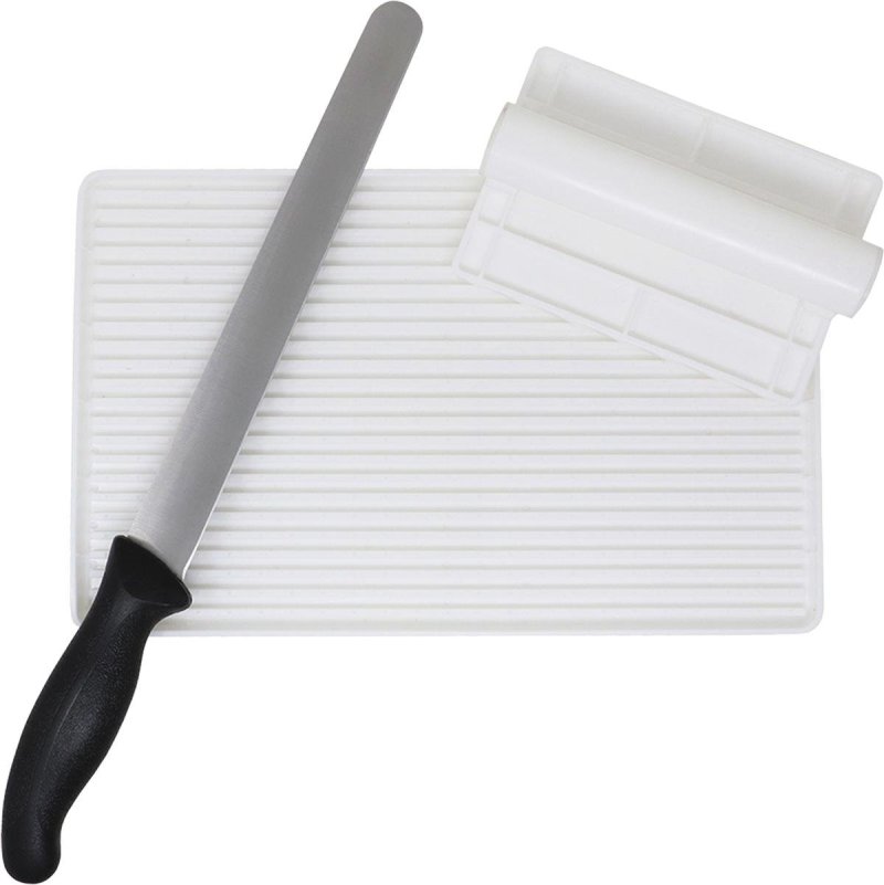 LEM Jerky Board Kit 738: Double-Sided, 10" Knife, Non-Skid Grip Mat