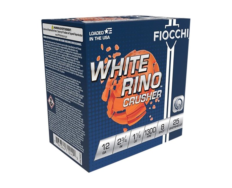 Fiocchi 12WRCRS8 Exacta Target White Rino Crusher 12Gauge 2.75" 1 1-8oz ...