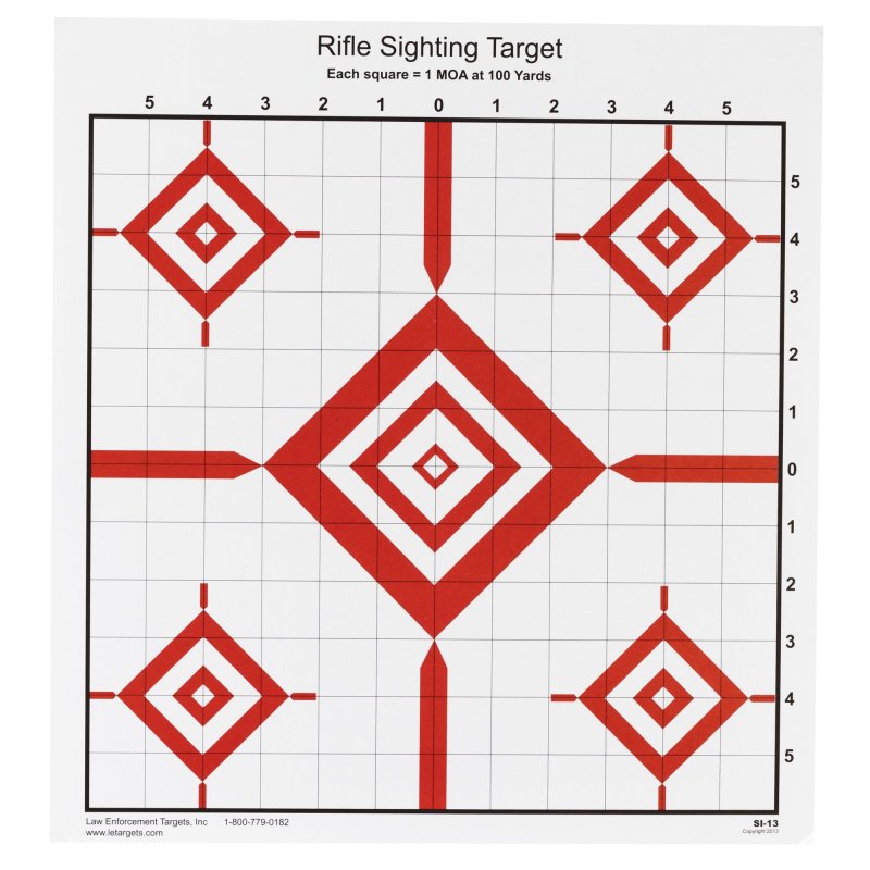 Action Target SI13100 Advanced Rifle Sighting Target 14"x15" 100 Pack