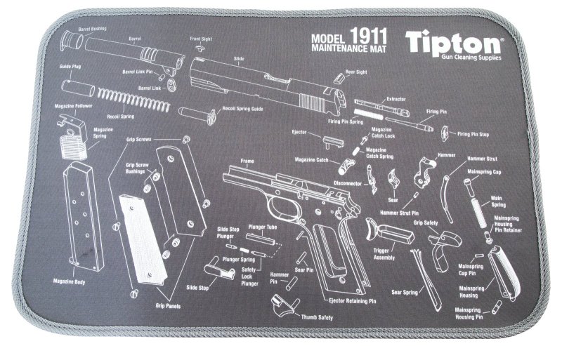 Tipton 558680 Maintenance Mat Neoprene Top Rubber Back 10"x12" Black