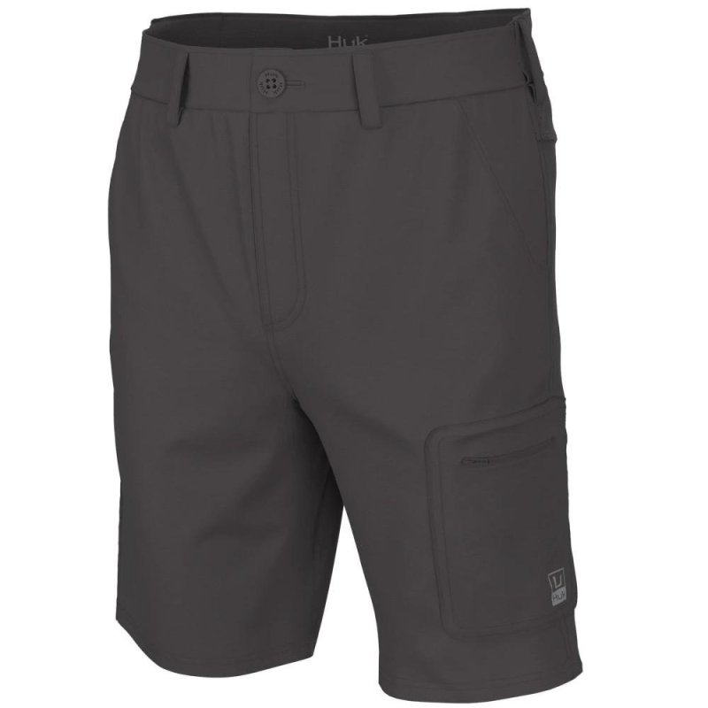 Huk H2000171-010-XXL Next Level 10.5" Shorts Iron 2XL Quick-Dry SPF Fabric