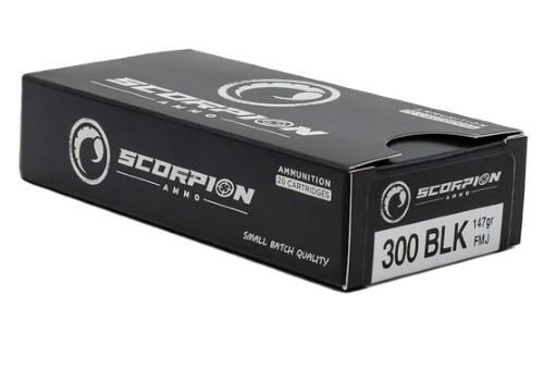 Scorpion 300B147FMJ 300 Blackout 147Gr 20Rd Premium Ammo