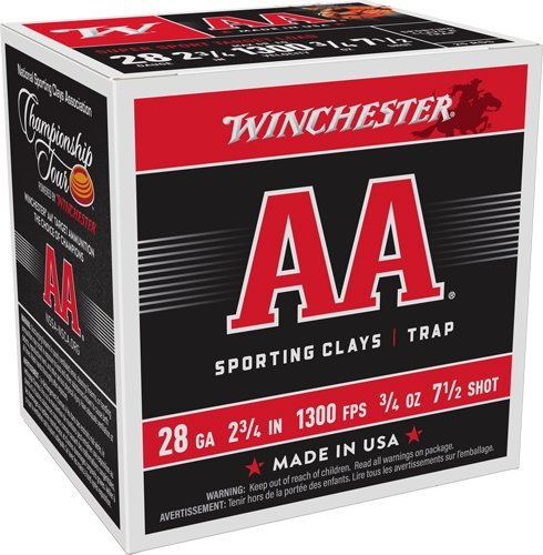 Winchester AA 28GA 3/4oz #7.5 1300FPS 250rd Case