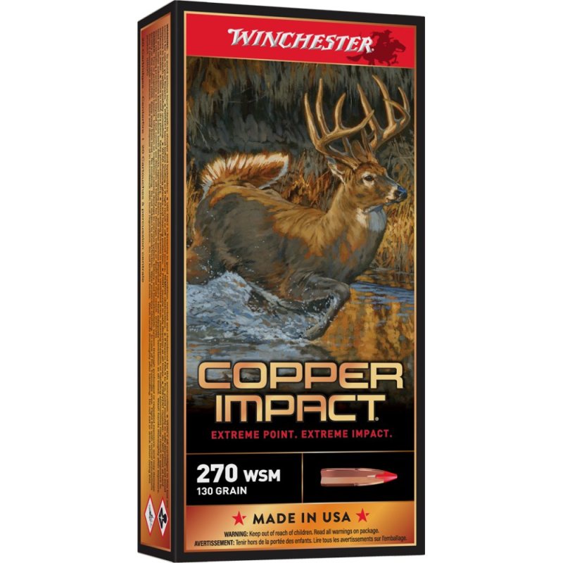 Winchester Copper Impact 270 WSM 130 gr. Rifle Ammo 20 rd.