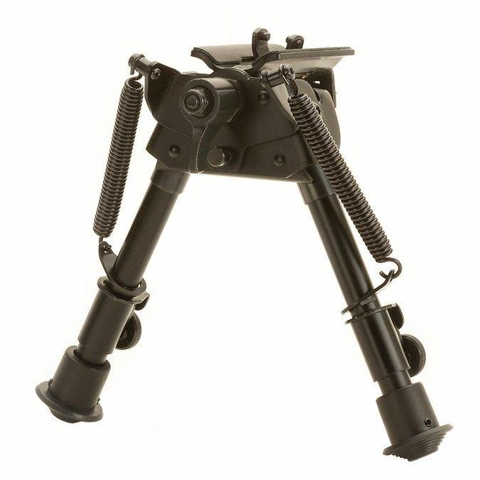 Military Armament Corporation T9501P Pivoting Bipod 6-9In Adjustable Black