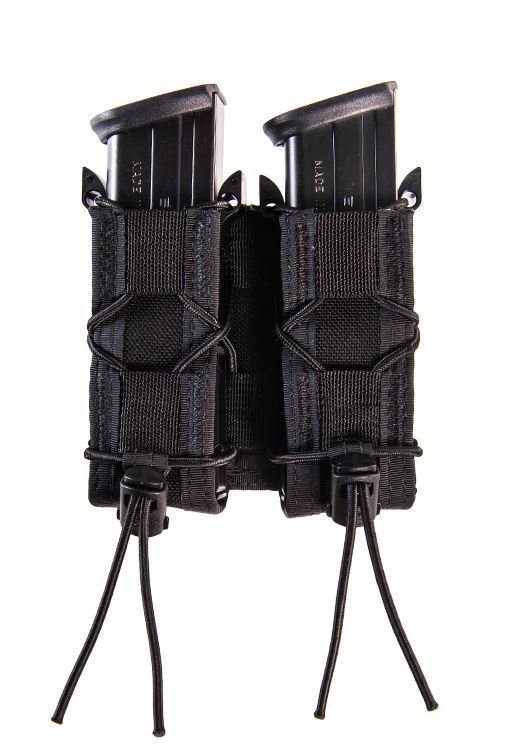 High Speed Gear 11PT02BK Double Pistol TACO Mag Pouch Black Nylon MOLLE