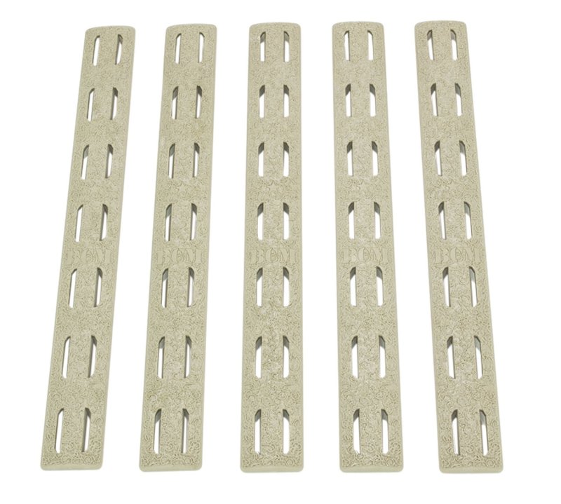 Bravo Company Manufacturing KMRRPFDE5 KeyMod Rail Panel Kit FDE 5-Pack