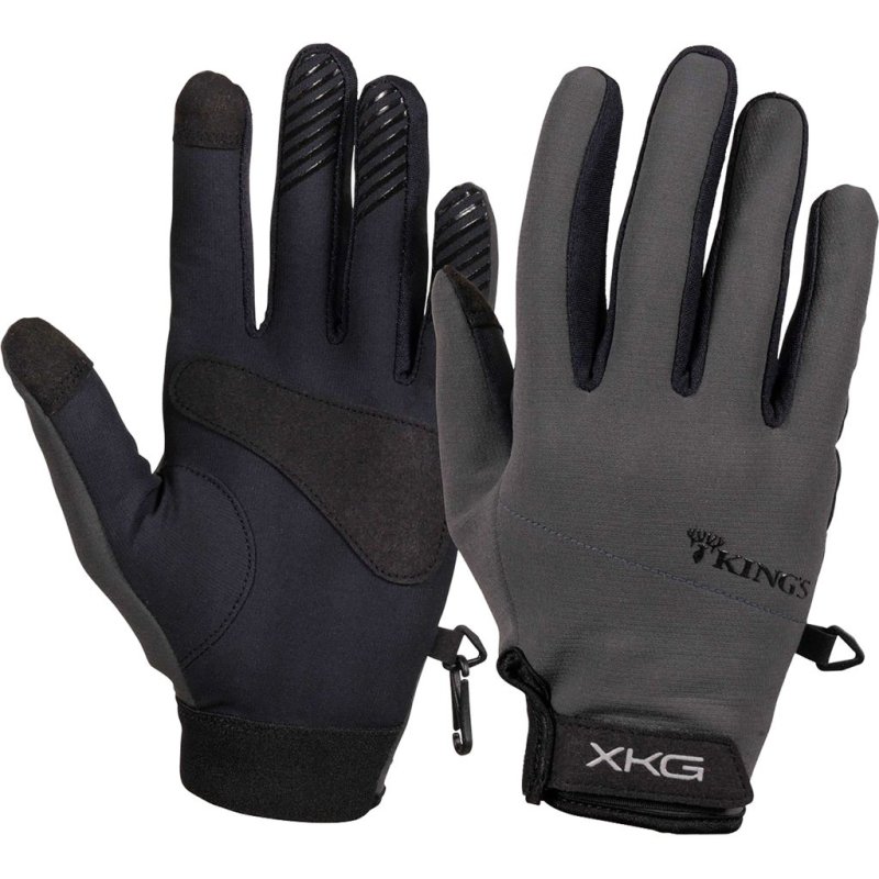 Kings Camo XKG5050-CH-L Mid Weight Touchscreen Fleece Glove Charcoal Large