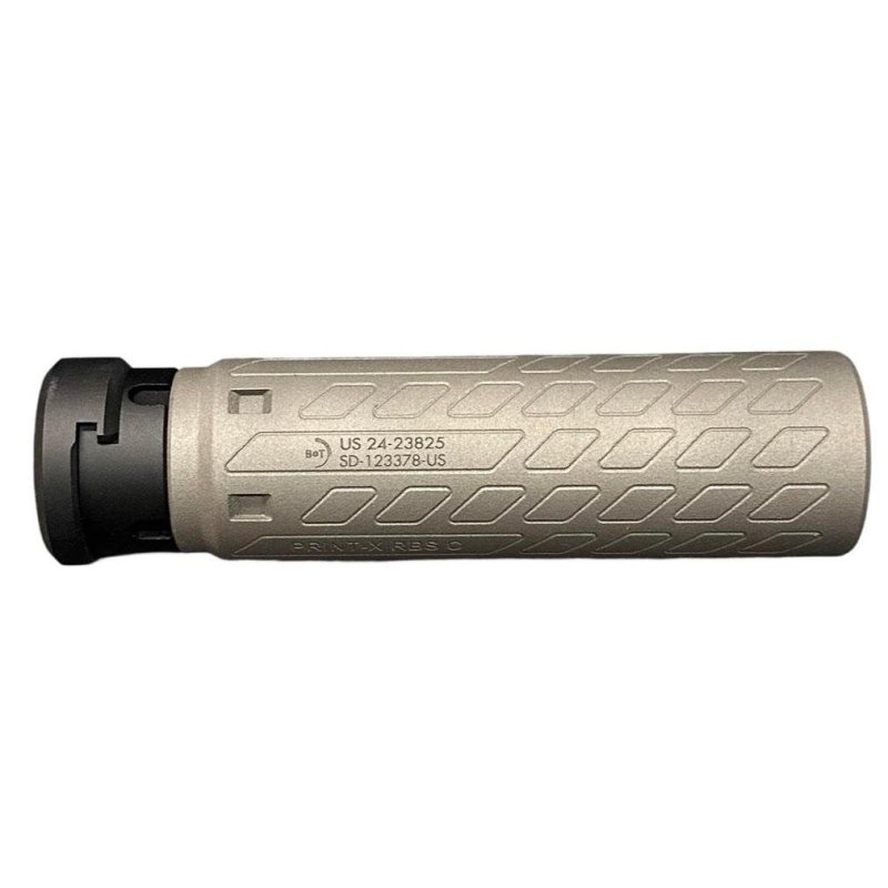 B&T SQD9 Print-X RBS Compact Quick Detach Suppressor 9mm Luger 1.73 Dia 8.11 Length 718 Inconel Grey