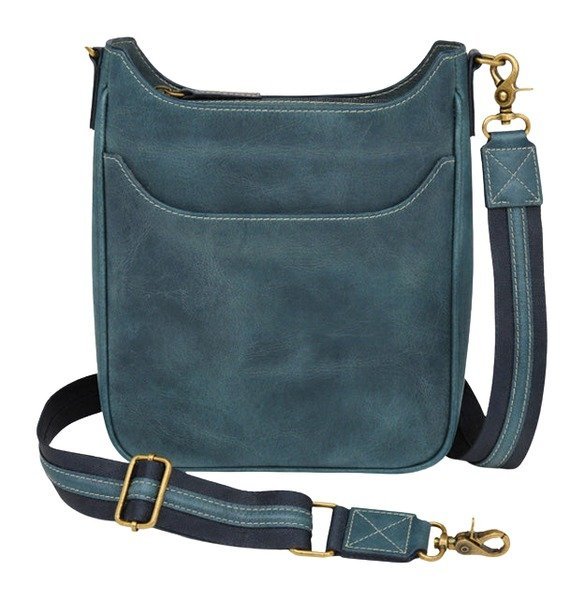 GTM GTM-CZY/17 Blue Slim Crossbody Concealed Carry Satchel Buff