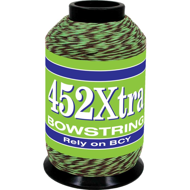 BCY 452Xtra Bowstring Material 1/4 lb Green/Black 67% Dyneema 33% Vectran