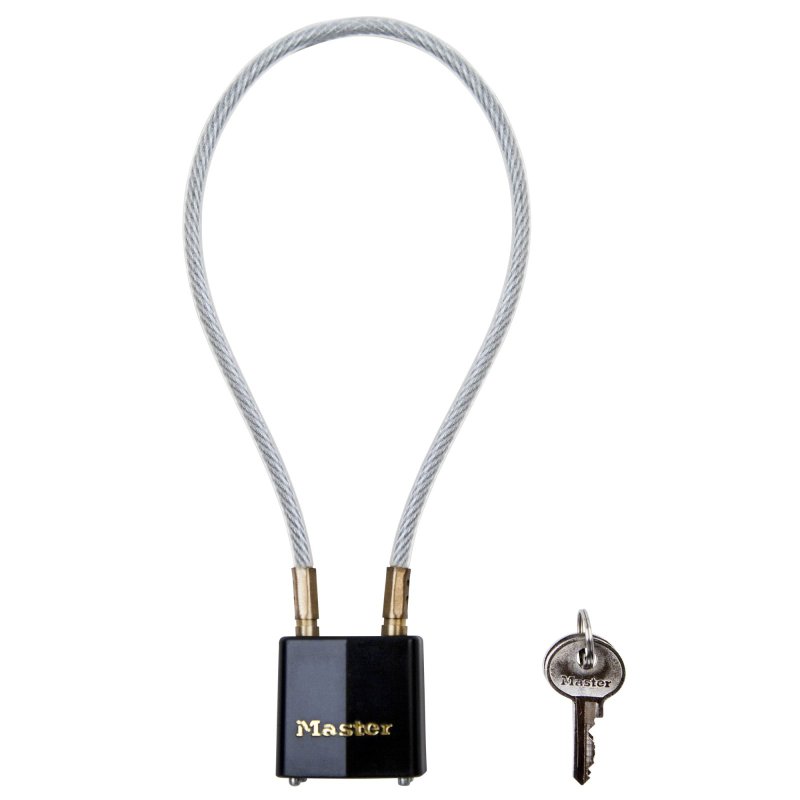 Master Lock 99DSPT 14 Inch Braided Steel Cable Lock Keyed Different